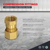 Everflow 3/8" O.D. COMP x 1/4" FIP Reducing Adapter Pipe Fitting, Lead Free Brass C66R-3814-NL